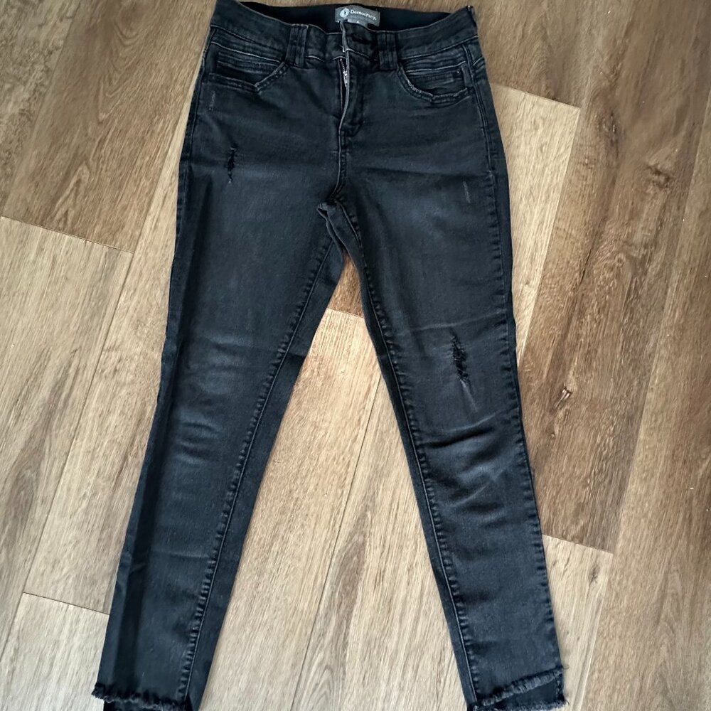 Democracy Women's Ab Solution High Rise Distressed Skinny Jean - Black